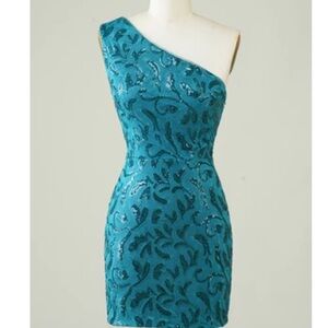 Blue sequin homecoming dress new with tags